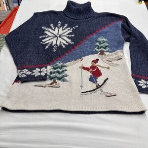 North Crest Women's Turtleneck Christmas Sweater Size M